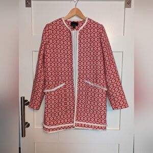 Cynthia Rowley Jacket/suit coat. Women's size S jacket. Red and white.